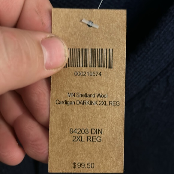 Duluth Trading Co. Men’s Dark Blue Wool Cardigan. Size XXL NWT - Picture 3 of 5